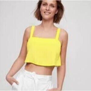 WILFRED FREE | Aritzia Pasha Crop Open Back Tank Top Blouse | Sz. S